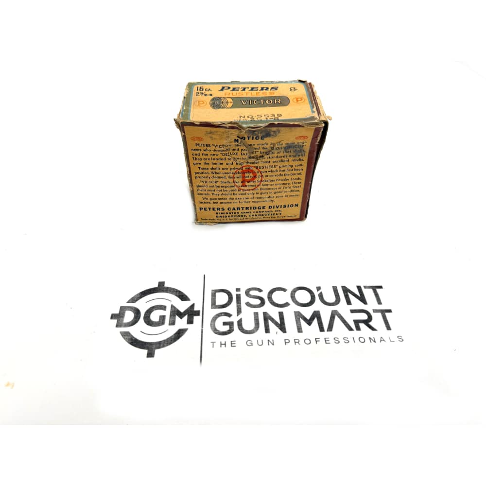 Peters Victor Rustless Smokeless 16 GA Shotgun Shells – 16 Rounds-img-1