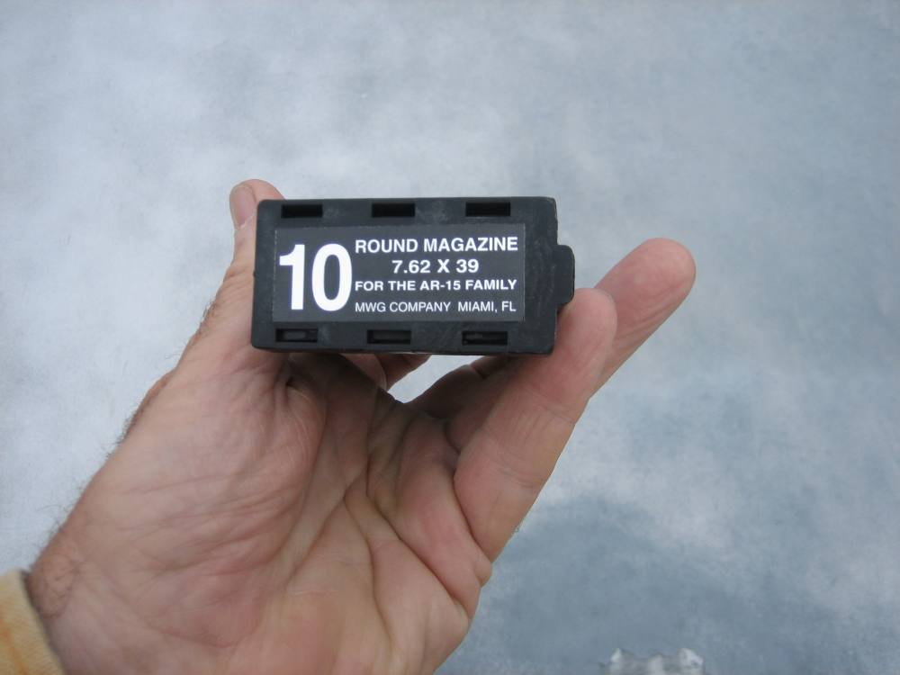 MAGAZINE FOR AR TYPE RIFLE 7.62X39 10 ROUNDS PLASTIC MWG COMPANY MIAMI FL.-img-1