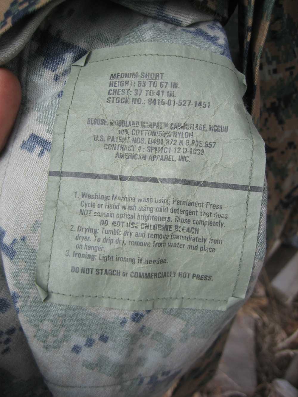 U.S. MARINE CORPS COMBAT UNIFORM SHIRT SIZE MED SHORT MINT CONDITION!-img-3