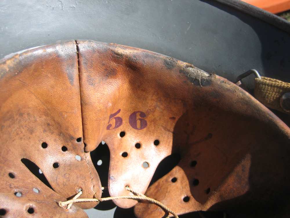GERMANN W.W. 2 M-35/40 DAK LUFTHELMET DD WEB CHIN STRAP AND LINER VERY NICE-img-6