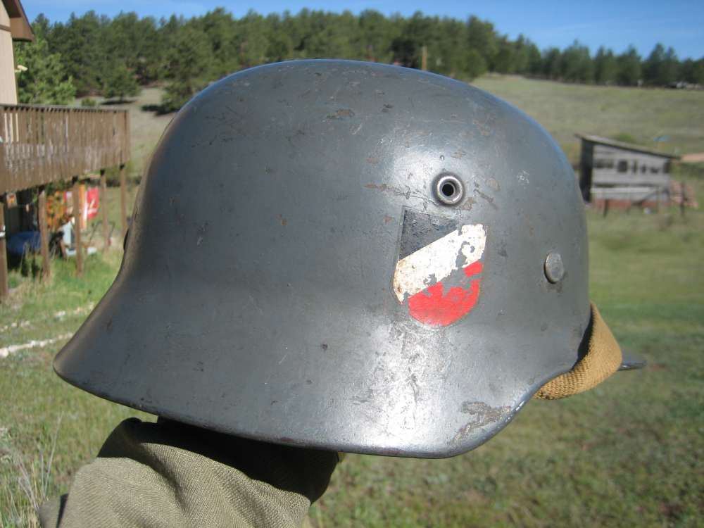 GERMANN W.W. 2 M-35/40 DAK LUFTHELMET DD WEB CHIN STRAP AND LINER VERY NICE-img-1