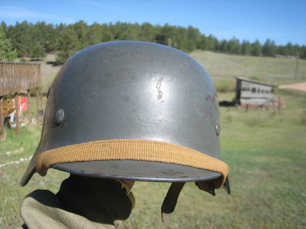 GERMANN W.W. 2 M-35/40 DAK LUFTHELMET DD WEB CHIN STRAP AND LINER VERY NICE-img-4