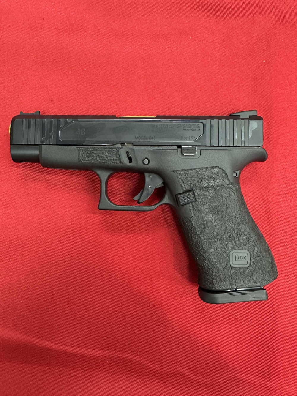 TriArc Glock 48 Black Nitride Camo w/ Gold Fluted Barrel - 9mm Shield S15-img-1