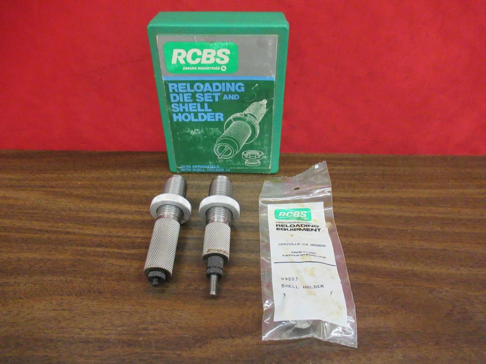 RCBS .30-06 Springfield 7.62x63 Reloading Die Set & Shell Holder Reload-img-0
