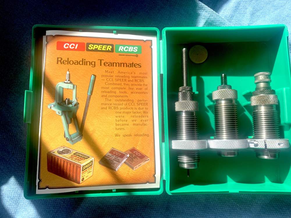 RCBS 9mm Reloading Dies (3-die set), new old stock-img-0