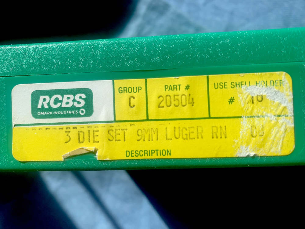 RCBS 9mm Reloading Dies (3-die set), new old stock-img-1