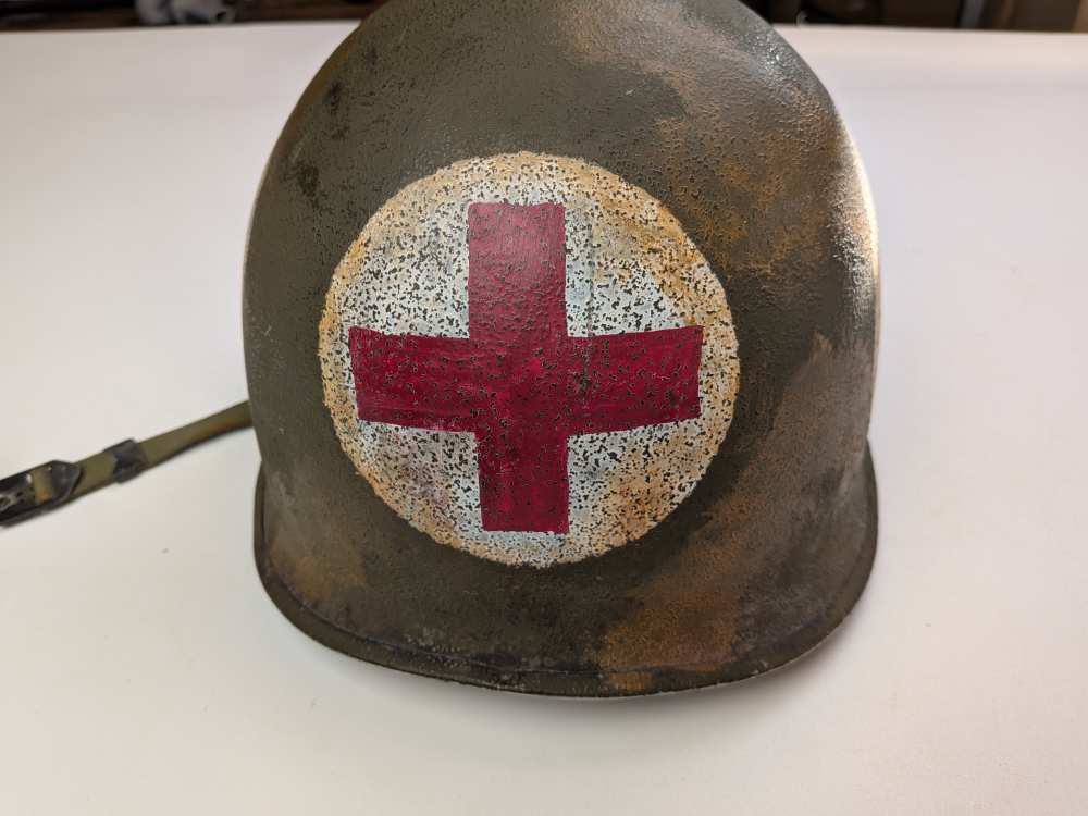 Early WW2 U.S. Fixed Bale helmet w/liner. #1616-img-3