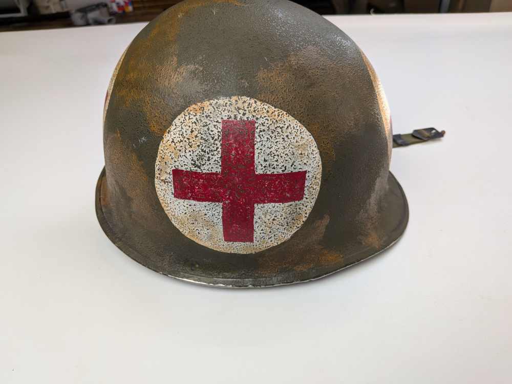 Early WW2 U.S. Fixed Bale helmet w/liner. #1616-img-0
