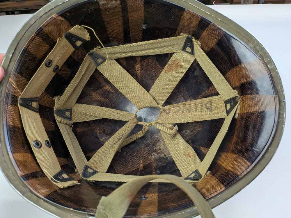 Early WW2 U.S. Fixed Bale helmet w/liner. #1616-img-5