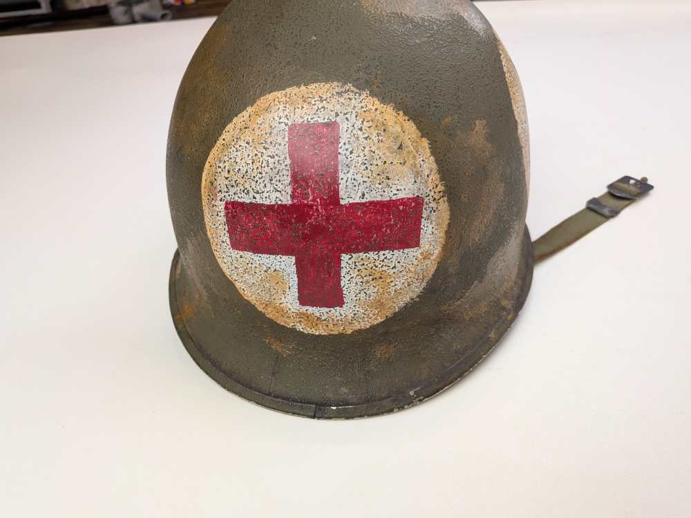 Early WW2 U.S. Fixed Bale helmet w/liner. #1616-img-1