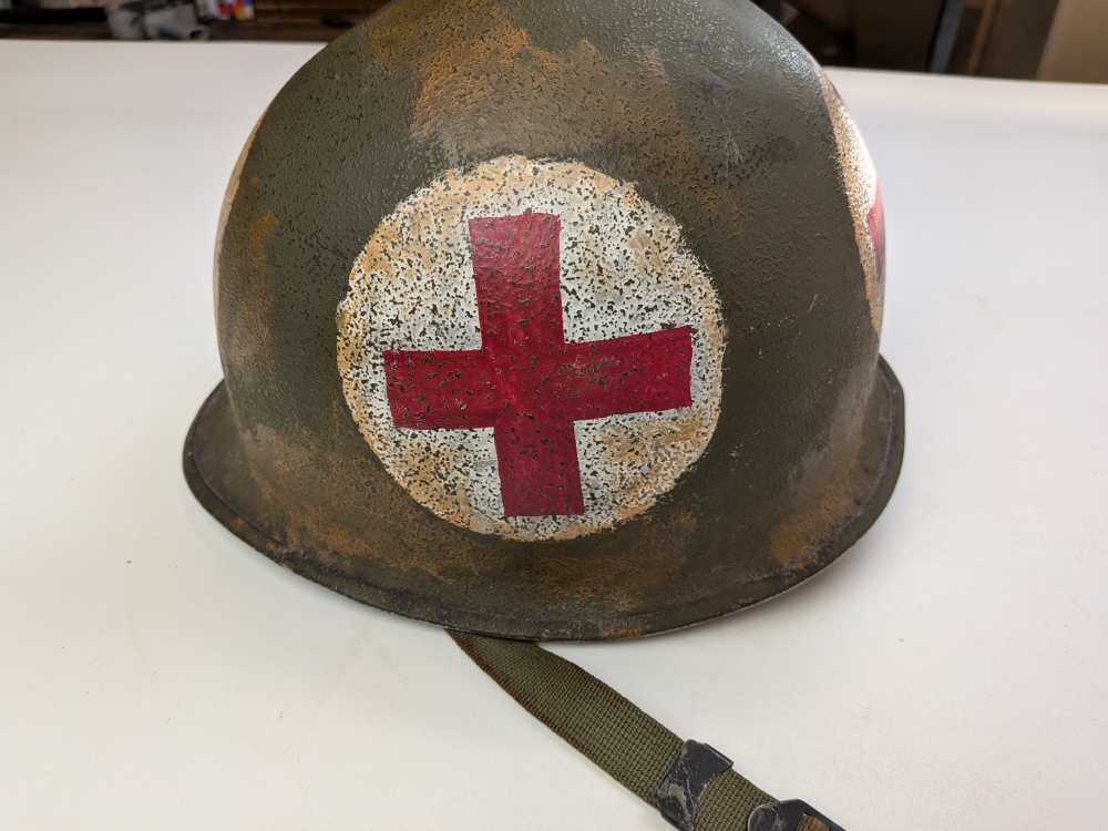 Early WW2 U.S. Fixed Bale helmet w/liner. #1616-img-2