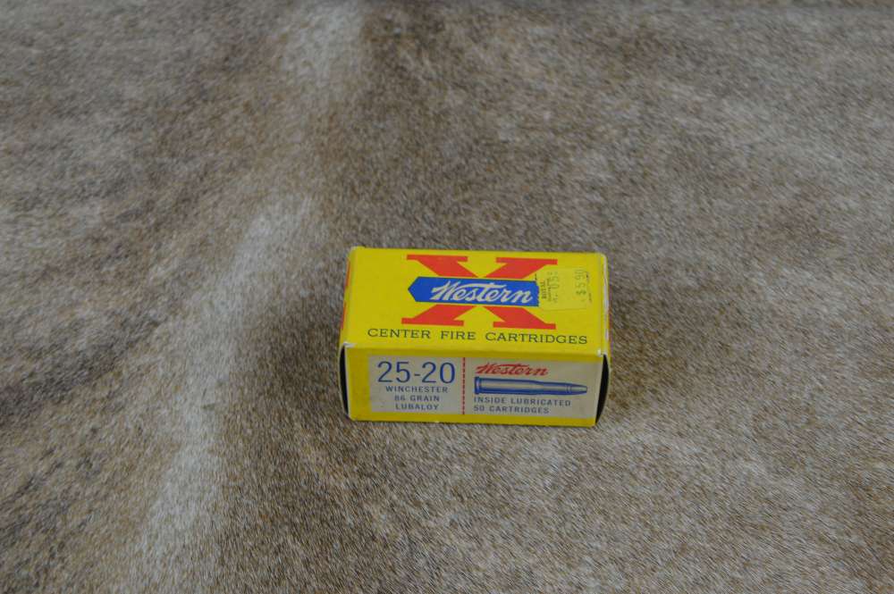 Vintage Western 25-20 Ammo 86gr bullets, full box of 50 rounds -img-0