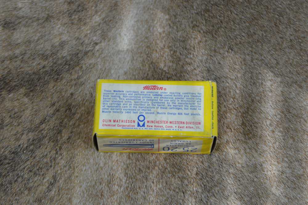 Vintage Western 25-20 Ammo 86gr bullets, full box of 50 rounds -img-5