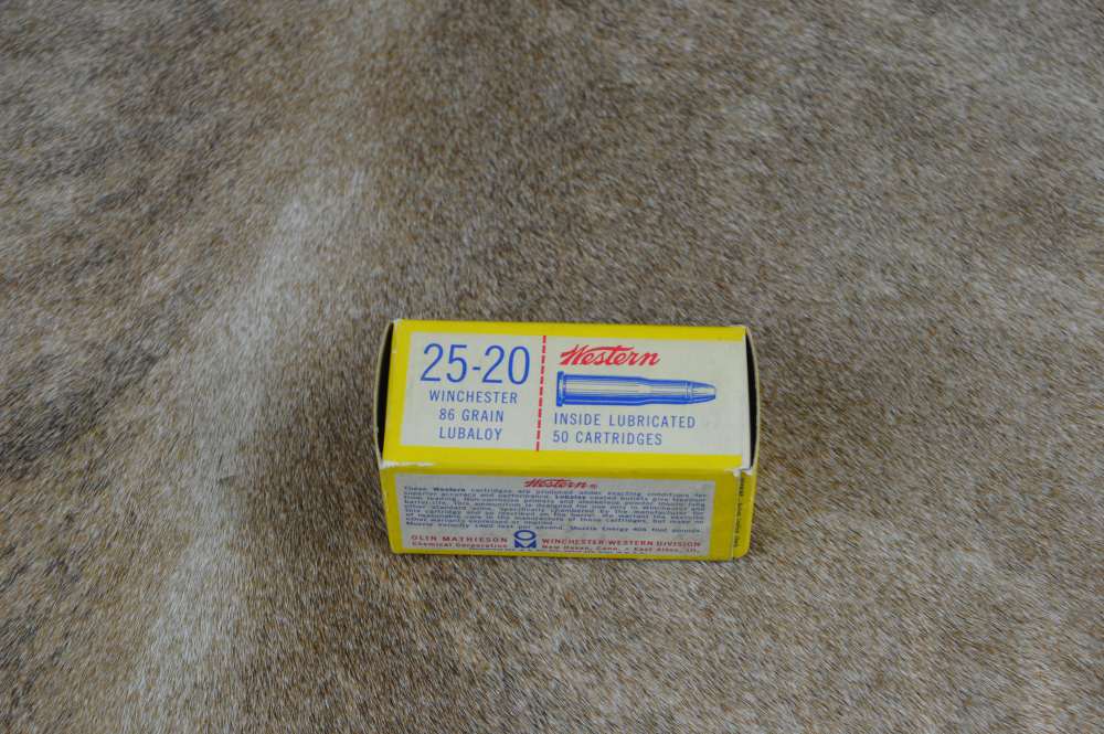 Vintage Western 25-20 Ammo 86gr bullets, full box of 50 rounds -img-1