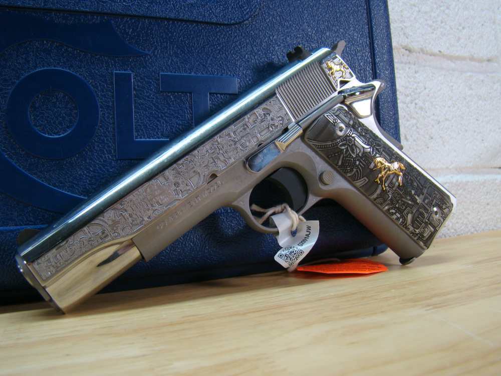 Colt Custom Shop 1911 TALO Aztec Jaguar .38 Super 1 of 300 O2091AJW SS low#-img-3