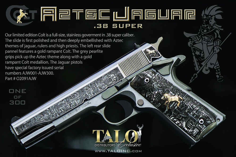 Colt Custom Shop 1911 TALO Aztec Jaguar .38 Super 1 of 300 O2091AJW SS low#-img-5