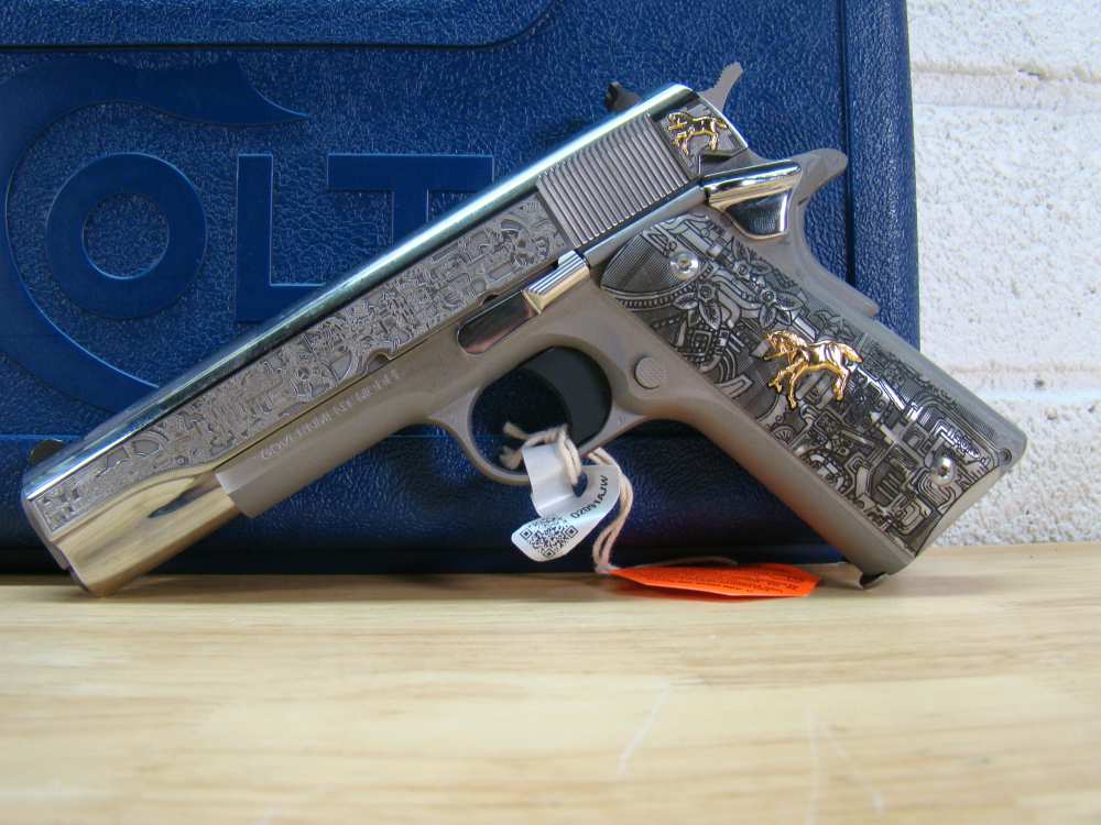 Colt Custom Shop 1911 TALO Aztec Jaguar .38 Super 1 of 300 O2091AJW SS low#-img-2