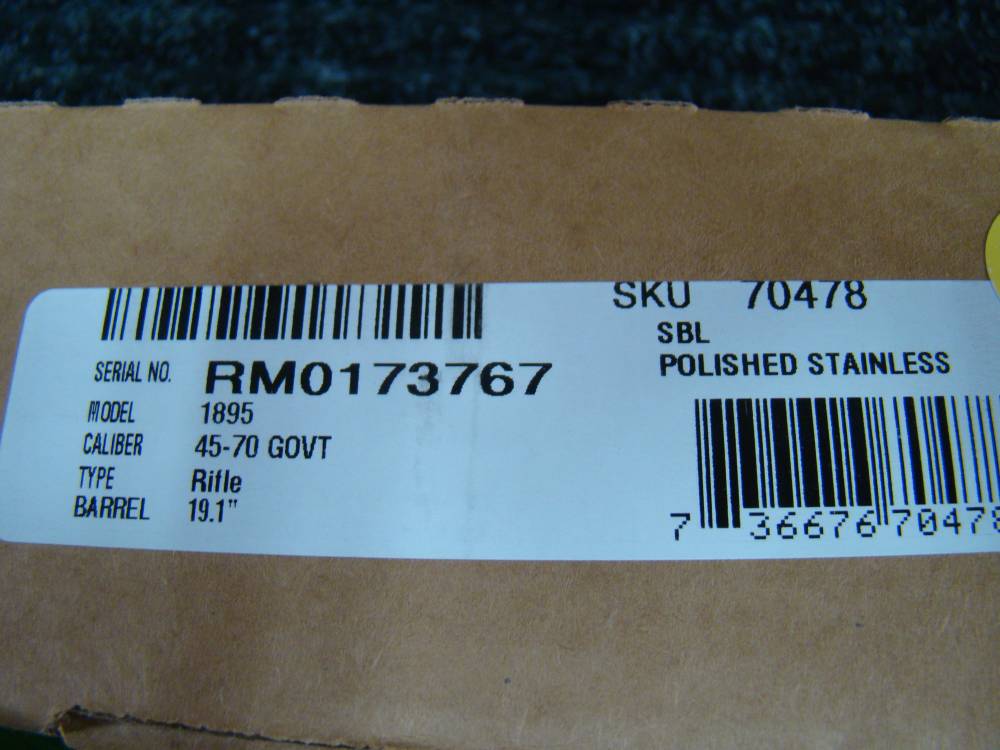 Marlin 1895 SBL Lever action .45-70 19" SS 6+1 70478 1895SBL 45/70 GOV NEW-img-4