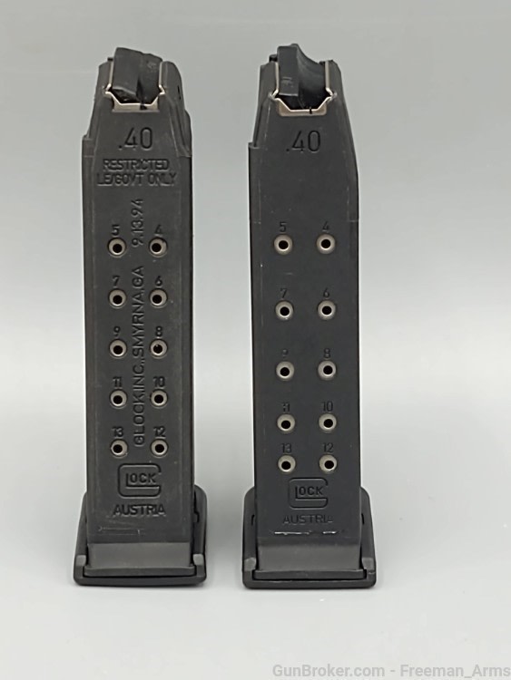 2)Glock Factory Model 23 Magazines-40 Smith & Wesson-Austria-img-0