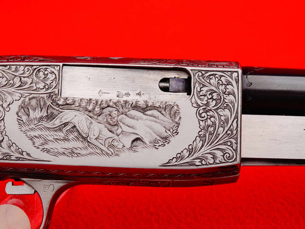 ANGELO BEE SIGNED 1953 Belgian FN Browning Trombone .22 LR MASTER ENGRAVED-img-25
