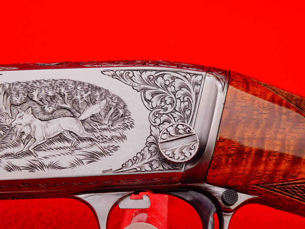 ANGELO BEE SIGNED 1953 Belgian FN Browning Trombone .22 LR MASTER ENGRAVED-img-13