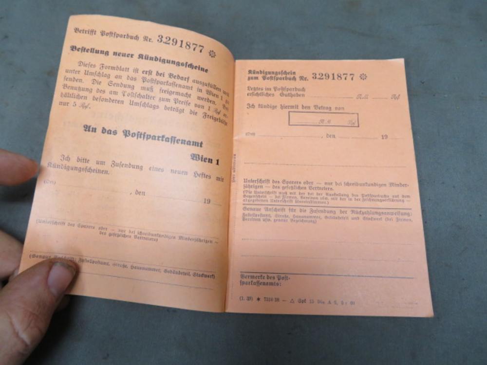 WWII GERMAN POSTAL SAVINGS CANCELLATION NOTICE BOOKLET-img-1