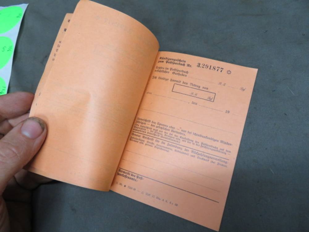 WWII GERMAN POSTAL SAVINGS CANCELLATION NOTICE BOOKLET-img-2