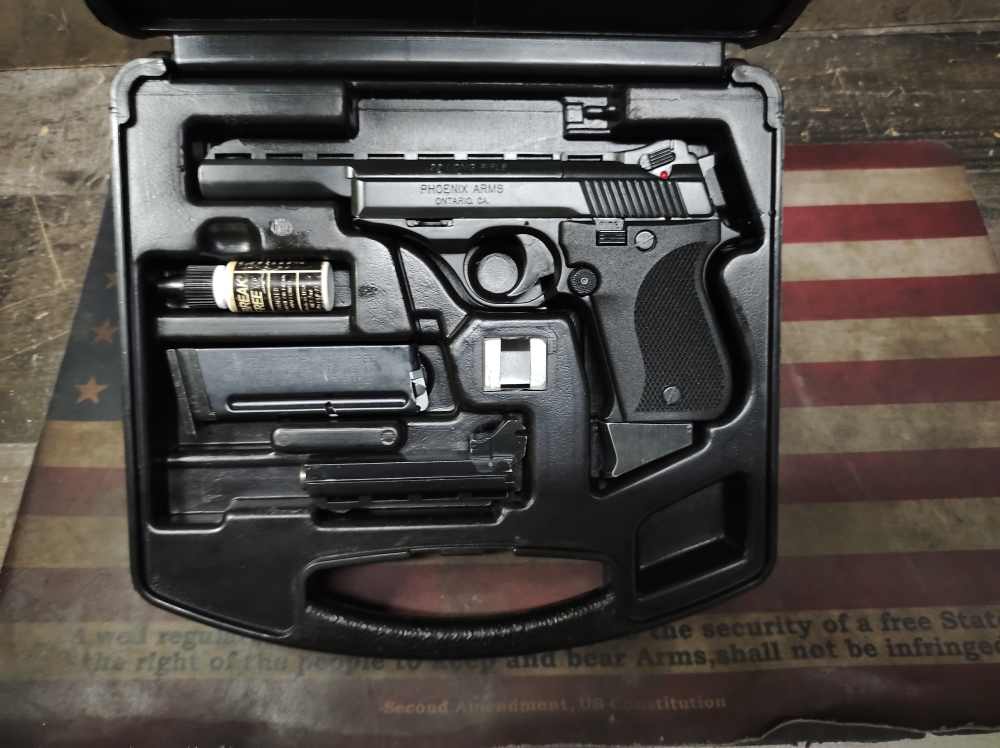 GREAT COND Phoenix Arms HP22A Deluxe Range Kit with 3"& 5" Brls & 2 Mags NR-img-1