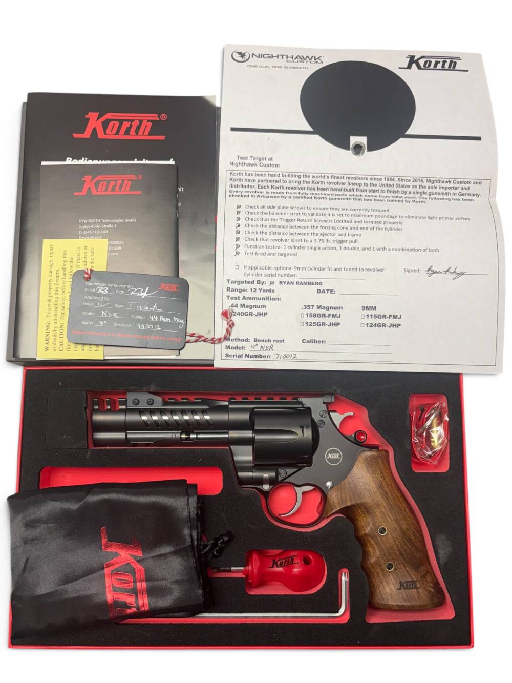 KORTH NXR 4” 44 MAG NIGHTHAWK IMPORT REVOLVER WITH FACTORY Compensator -img-2