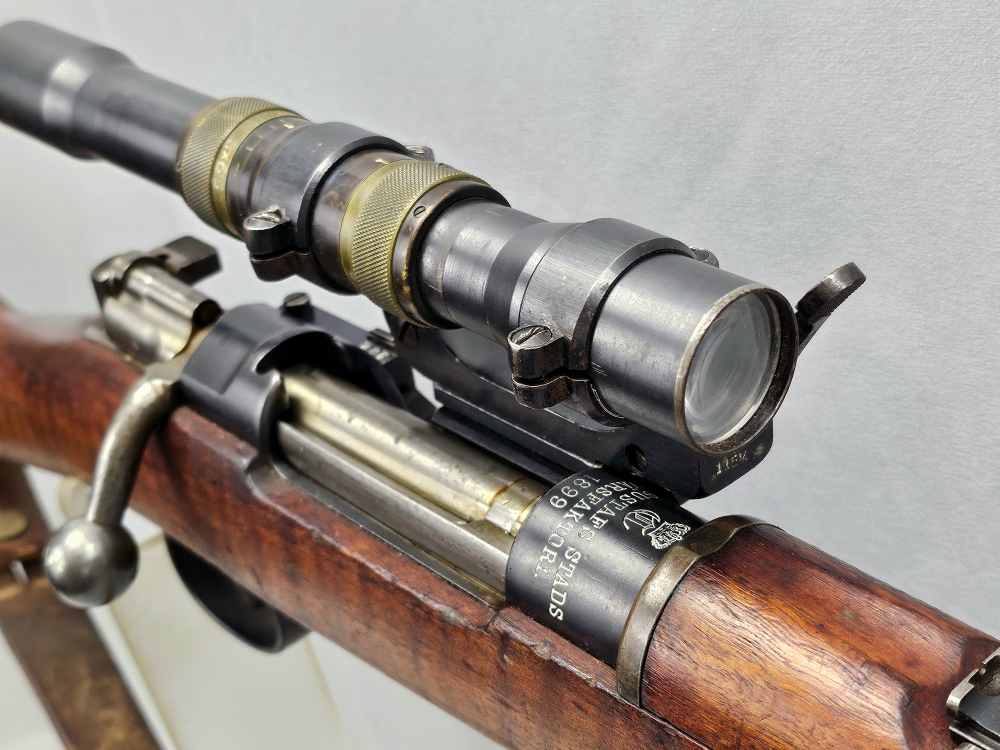 TIGER STRIPED Swedish m/41 SNIPER RIFLE m41 6.5x55 AGA Scope, CLEAR OPTICS!-img-11