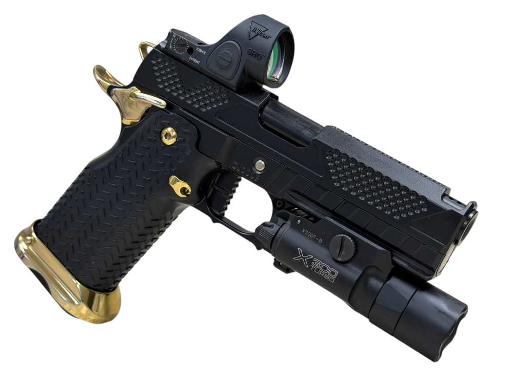 COMBAT PRECISION M5 CUSTOM 2011 PORTED WITH TRIJICON SRO & X300 9MM-img-6