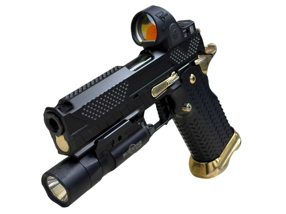COMBAT PRECISION M5 CUSTOM 2011 PORTED WITH TRIJICON SRO & X300 9MM-img-1