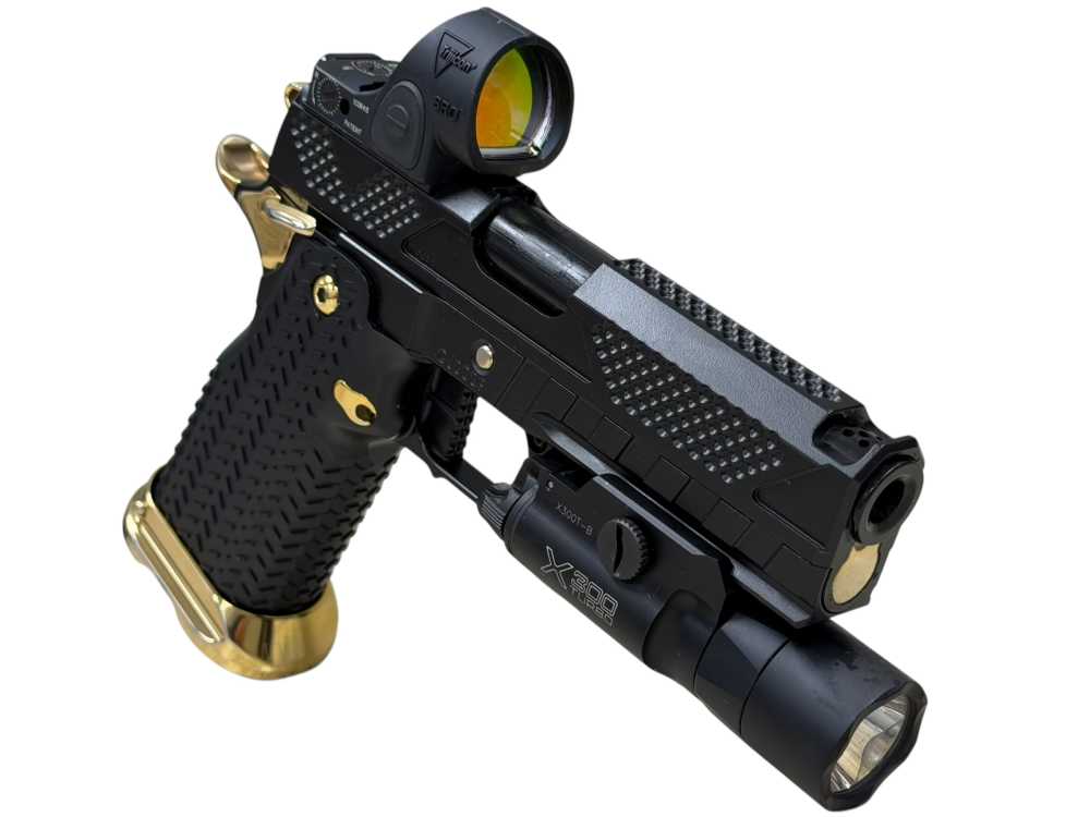 COMBAT PRECISION M5 CUSTOM 2011 PORTED WITH TRIJICON SRO & X300 9MM-img-0