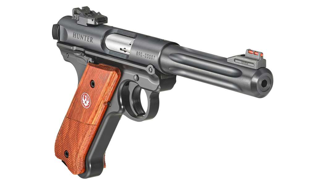 Ruger Mark IV Hunter – 22 LR– 5.5? Fluted Barrel – 10+1 –Laminate Wood Grip-img-2