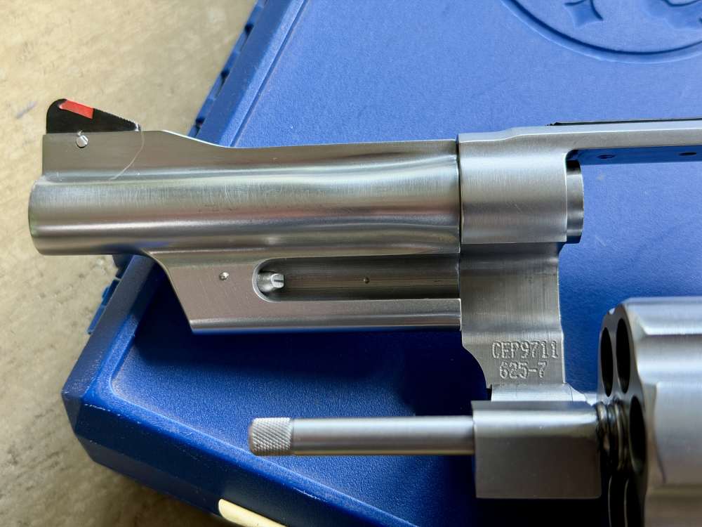 RARE Smith & Wesson 625-7 MOUNTAIN GUN .45LC Pre-Lock LEW HORTON GRIPS BOX-img-9