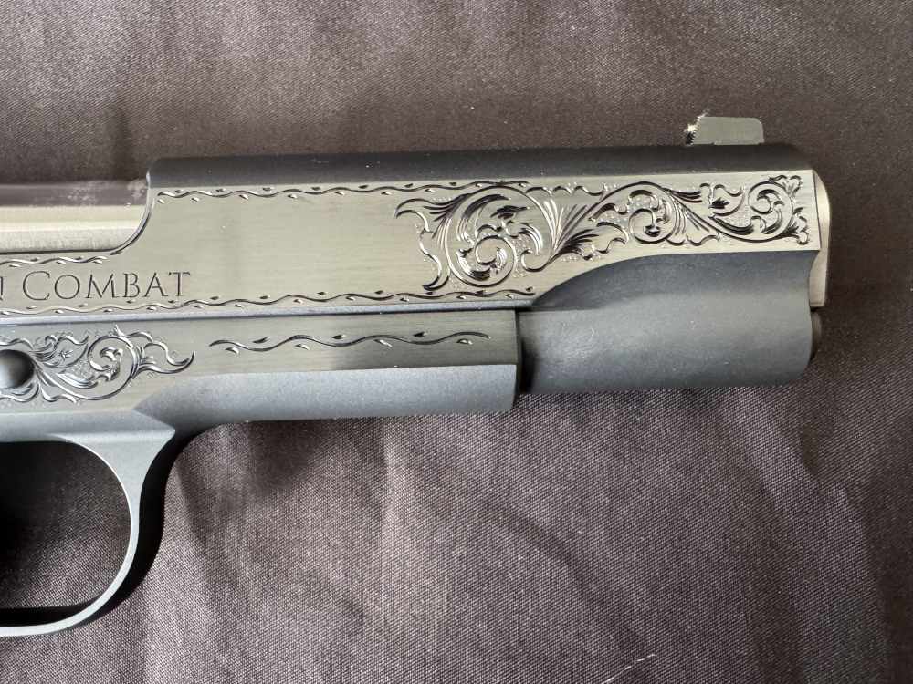 New Wilson Combat CQB - Hand Engraved - Turnbull Charcoal Blue Polished -img-6