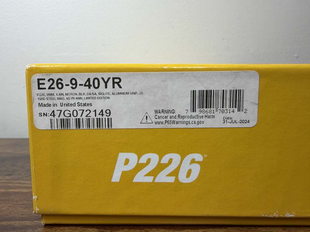 SIG Sauer P226 40th Anniversary 9mm 4.4" NIB Limited Edition-img-3