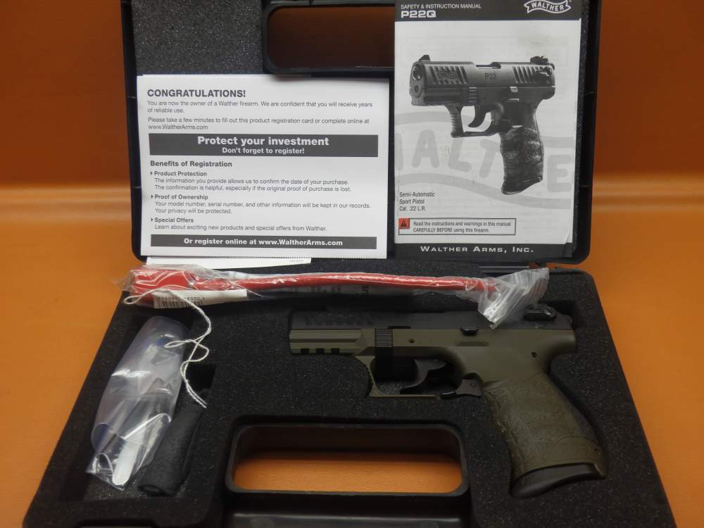 Walther P22 .22 LR 3.4" Bbl 10+1 One Mag Olive Drab w/ Case-img-17