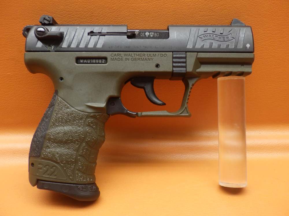 Walther P22 .22 LR 3.4" Bbl 10+1 One Mag Olive Drab w/ Case-img-1