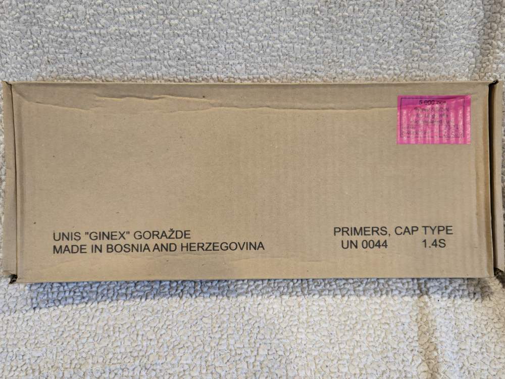 UNIS GINEX LARGE RIFLE PRIMERS 100RD BOX 5000RD CASE CCI (CASE)-img-4