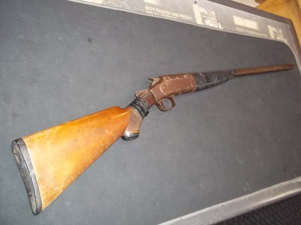 J STEVENS SINGLE SHOT 12 GA PARTS PROJECT GUN PENNY START .01-img-0
