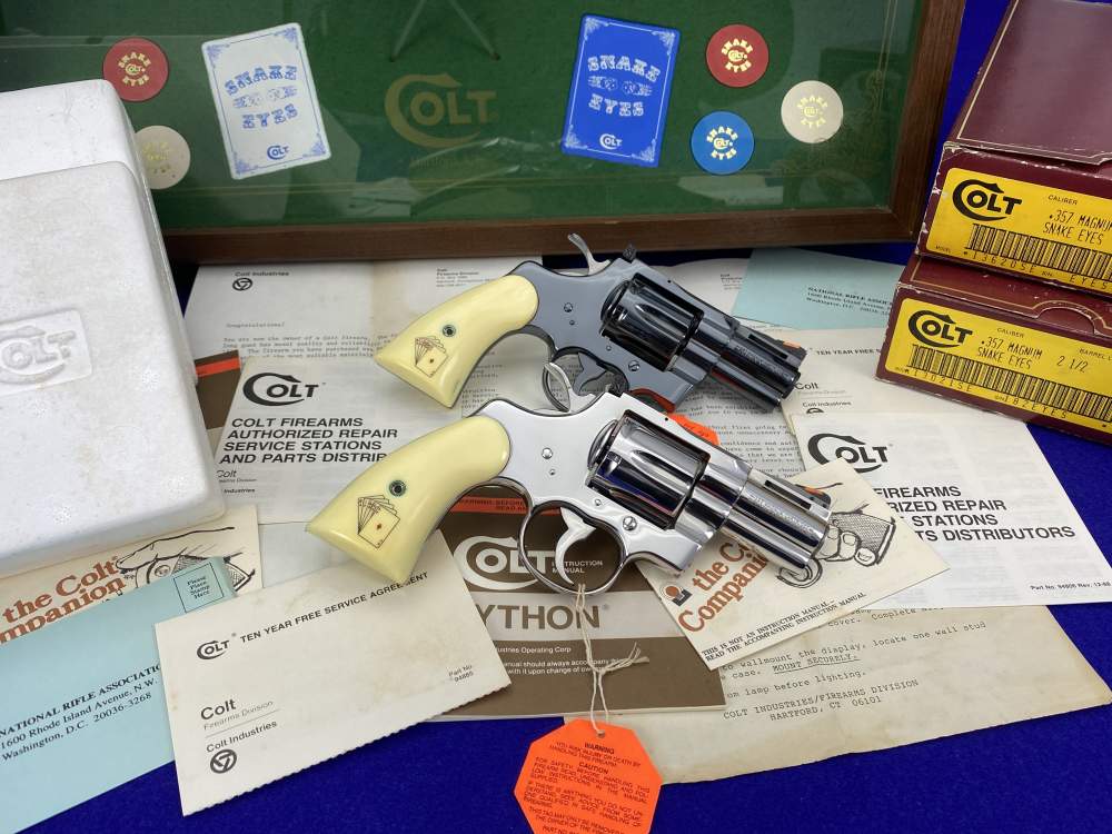HOLY GRAIL Colt Python Snake Eyes Set 357Mag *MUSEUM GRADE SET* #182 of 500-img-26