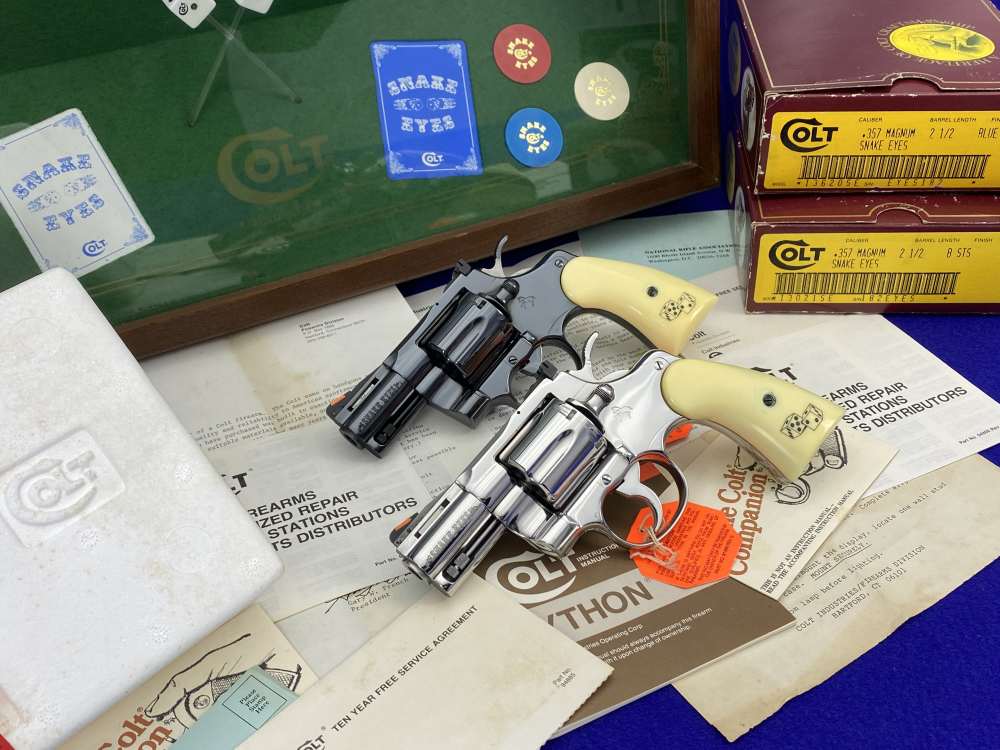 HOLY GRAIL Colt Python Snake Eyes Set 357Mag *MUSEUM GRADE SET* #182 of 500-img-2