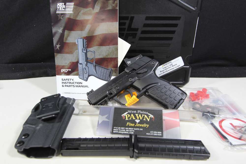 NIB KEL-TEC P17 .22 LR SEMI AUTO PISTOL 3.8" 17+1 P17BBLKRD-img-1