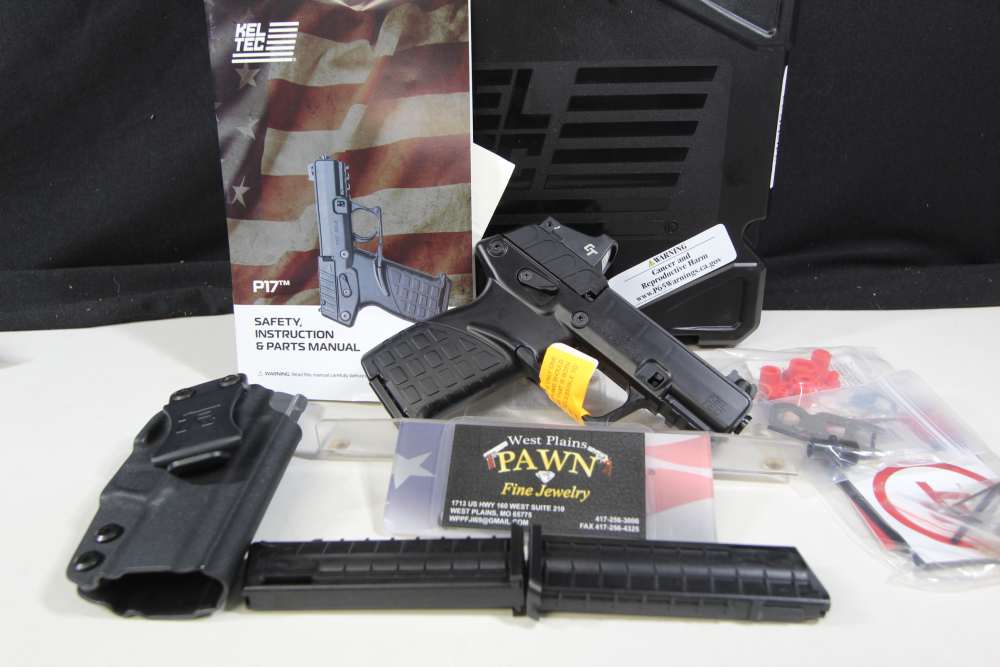 NIB KEL-TEC P17 .22 LR SEMI AUTO PISTOL 3.8" 17+1 P17BBLKRD-img-0