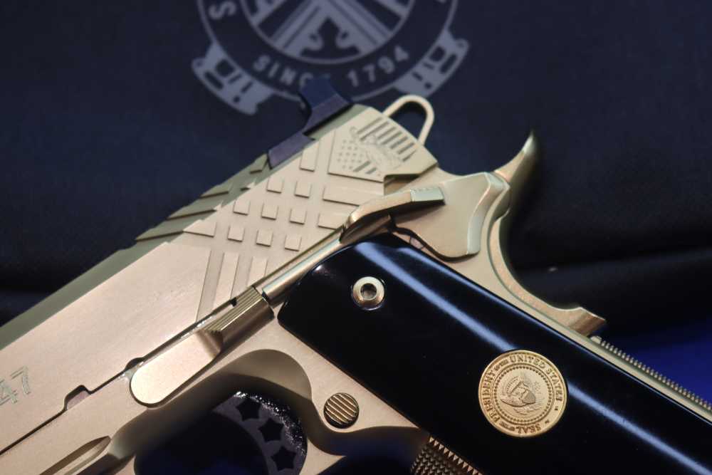 SK Customs Springfield PRESIDENT TRUMP 45 47 1911 Pistol Set GOLD #41 of 50-img-5