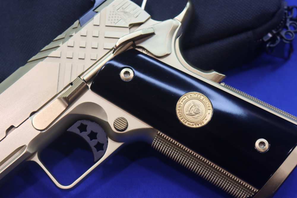 SK Customs Springfield PRESIDENT TRUMP 45 47 1911 Pistol Set GOLD #41 of 50-img-17