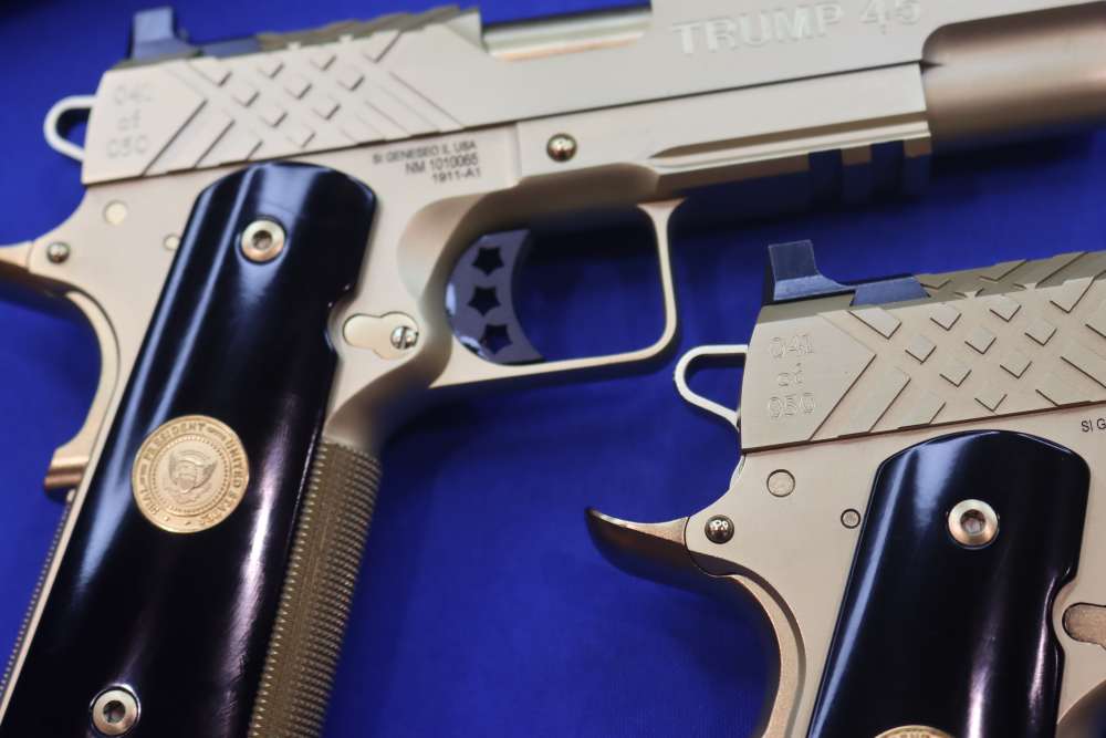 SK Customs Springfield PRESIDENT TRUMP 45 47 1911 Pistol Set GOLD #41 of 50-img-25