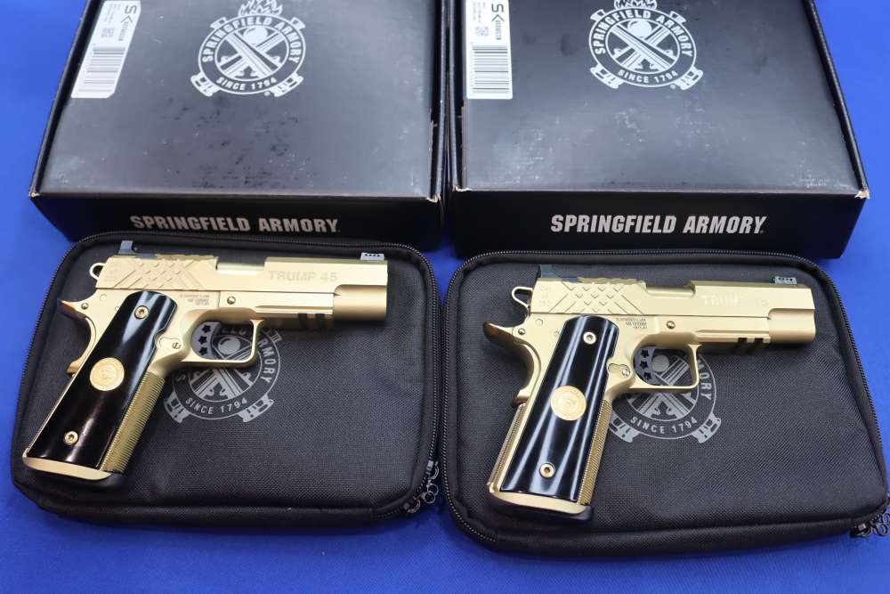 SK Customs Springfield PRESIDENT TRUMP 45 47 1911 Pistol Set GOLD #41 of 50-img-42