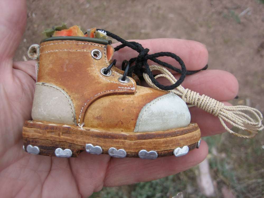 GERMAN CLIMBING BOOT FROM BERCHTESGARDEN GERMANY LEATHER OLD WORLD STYLE.-img-0